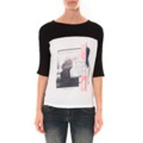T-shirt Tee shirt Noir Blanc 16409 - Coquelicot - Modalova
