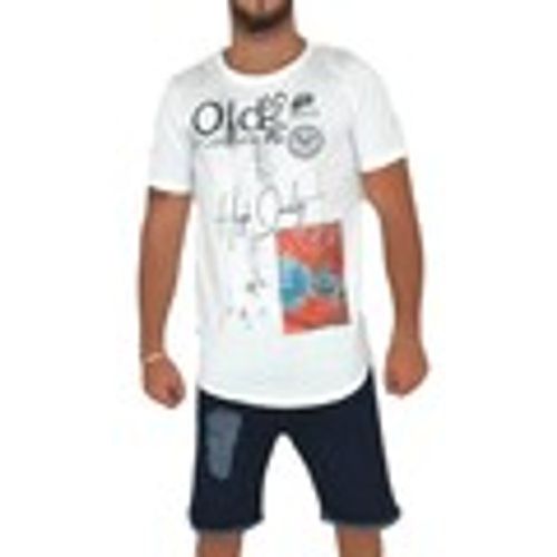 T-shirt T-Shirt maglietta OLD STYLE con collo rotondo e maniche corte c - Malu Shoes - Modalova