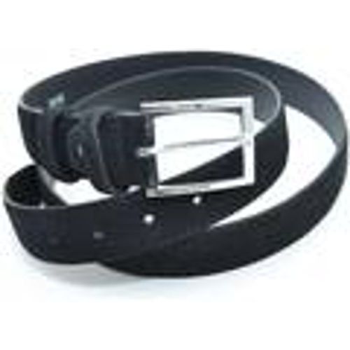 Cintura Cintura uomo nera nubuk in pelle scamosciata regolabile fibbia - Malu Shoes - Modalova