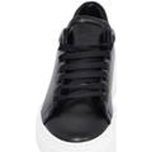 Sneakers Sneakers uomo bassa linea basic in vera pelle nera con fortino - Malu Shoes - Modalova