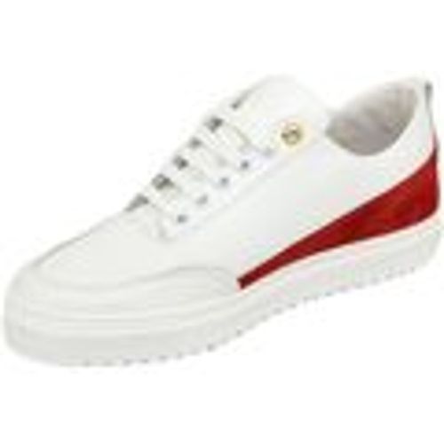 Sneakers Scarpe sneakers bassa uomo vera pelle bianco con occhiello oro - Malu Shoes - Modalova