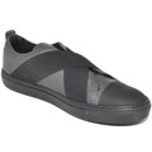 Sneakers Sneakers bassa grigia con elastico nero vera pelle made in ital - Malu Shoes - Modalova