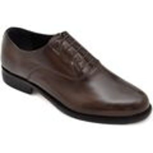 Classiche basse Scarpe uomo stringata elegante derby liscio vera pelle - Malu Shoes - Modalova