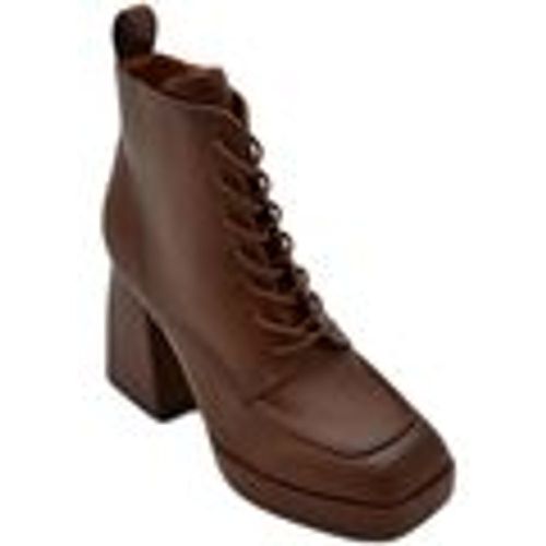 Tronchetti Tronchetto donna platform marrone punta quadrata con stringhe z - Malu Shoes - Modalova