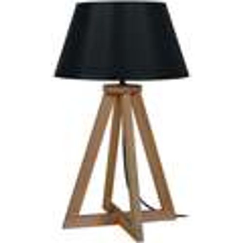 Lampade d’ufficio lampada da comodino tondo legno scuro e nero - Tosel - Modalova