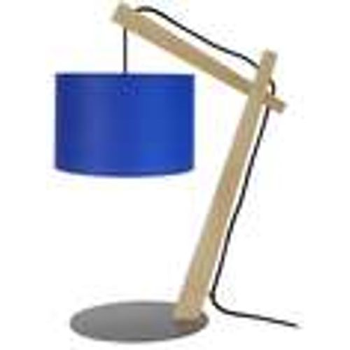 Lampade d’ufficio lampada da comodino tondo legno naturale e blu - Tosel - Modalova