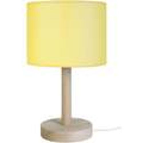 Lampade d’ufficio lampada da comodino tondo legno naturale e giallo - Tosel - Modalova