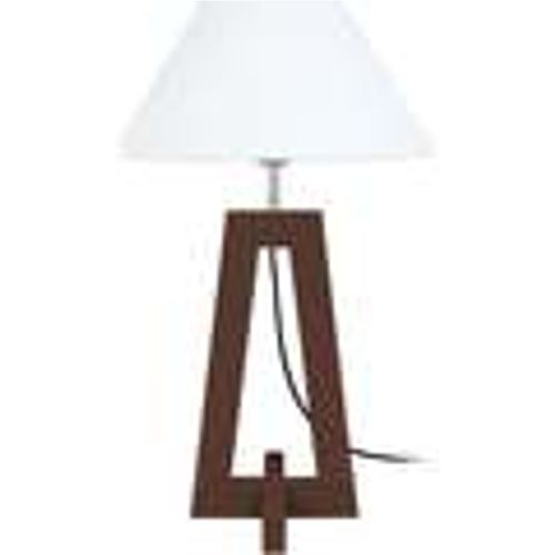 Lampade d’ufficio lampada da comodino tondo legno wangé e bianco - Tosel - Modalova