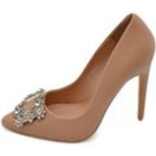 Scarpe Decolette' donna pelle matte nude con gioiello spilla qua - Malu Shoes - Modalova