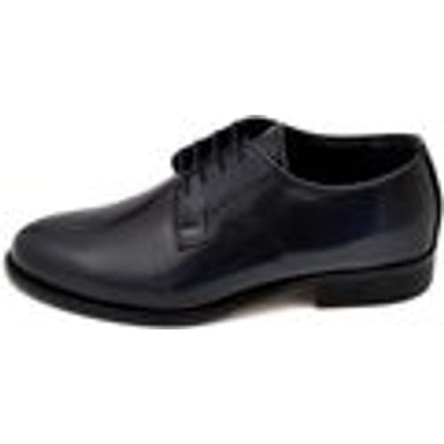 Classiche basse Scarpa classica uomo stringata liscia in vera pelle abrasiva bl - Malu Shoes - Modalova