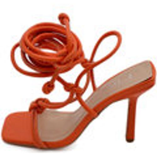Sandali Sandalo donna open toe arancione intrecciato con nodi tacco a s - Malu Shoes - Modalova