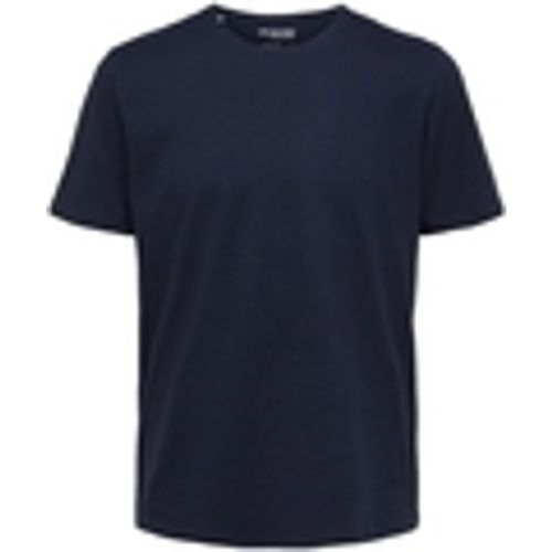 T-shirt & Polo Noos Pan Linen T-Shirt - Navy Blazer - Selected - Modalova
