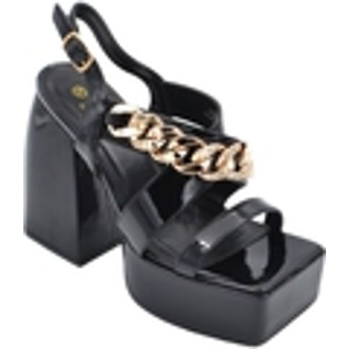Tronchetti Zeppa donna sandalo platform vernice catena oro oplateau a - Malu Shoes - Modalova