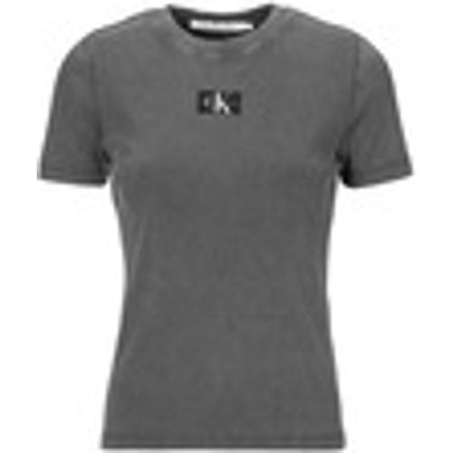 T-shirt LABEL WASHED RIB SLIM TEE - Calvin Klein Jeans - Modalova