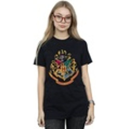 T-shirts a maniche lunghe Hogwarts Crest Gold Ink - Harry Potter - Modalova