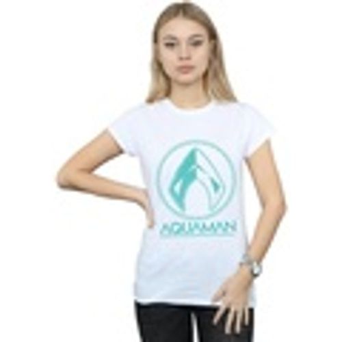 T-shirts a maniche lunghe Aquaman Aqua Logo - Dc Comics - Modalova