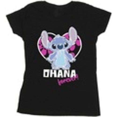 T-shirts a maniche lunghe Lilo And Stitch Ohana Forever Heart - Disney - Modalova