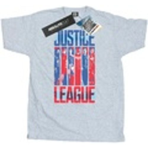 T-shirts a maniche lunghe Justice League Movie Team Flag - Dc Comics - Modalova