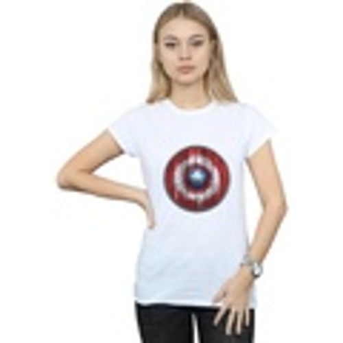 T-shirts a maniche lunghe Captain America Wooden Shield - Marvel - Modalova