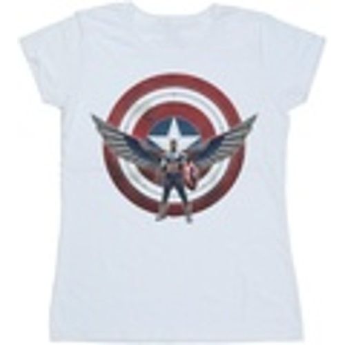 T-shirts a maniche lunghe Falcon And The Winter Soldier Captain America Shield Pose - Marvel - Modalova
