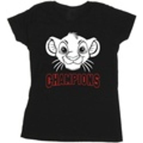 T-shirts a maniche lunghe The Lion King Simba Face Champion - Disney - Modalova