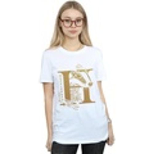 T-shirts a maniche lunghe Hufflepuff Glitter - Harry Potter - Modalova