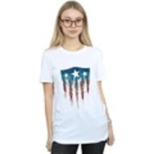 T-shirts a maniche lunghe Captain America Flag Shield - Marvel - Modalova