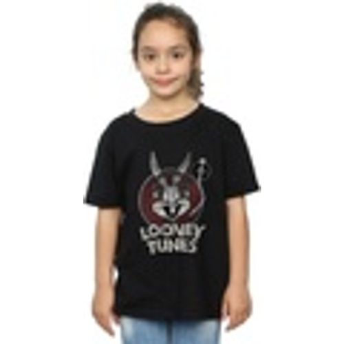 T-shirts a maniche lunghe Bugs Bunny Circle Logo - Dessins Animés - Modalova