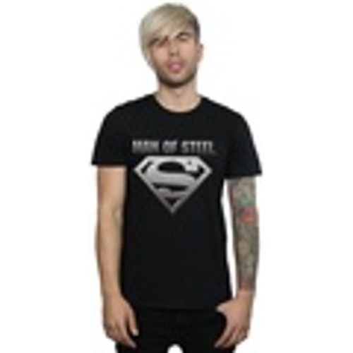 T-shirts a maniche lunghe Superman Man Of Steel Shield - Dc Comics - Modalova
