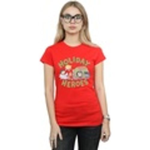 T-shirts a maniche lunghe Justice League Christmas Delivery - Dc Comics - Modalova
