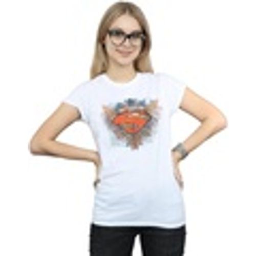 T-shirts a maniche lunghe Superman Wings Shield - Dc Comics - Modalova
