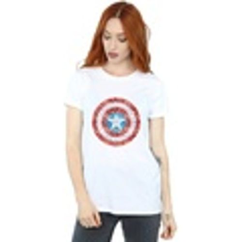 T-shirts a maniche lunghe Captain America Pixelated Shield - Marvel - Modalova