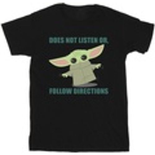 T-shirts a maniche lunghe The Mandalorian Grogu Does Not Listen - Disney - Modalova