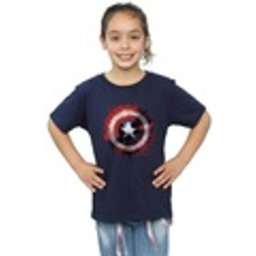 T-shirts a maniche lunghe Avengers Captain America Art Shield - Marvel - Modalova