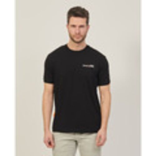 T-shirt & Polo T-shirt nera girocollo in cotone - Suns - Modalova