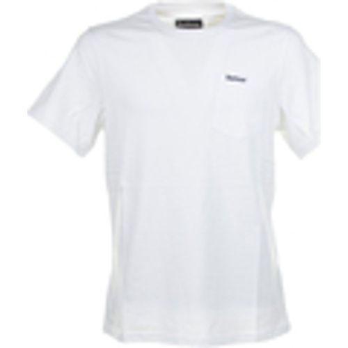 T-shirt & Polo T-shirt bianca con taschino e logo - Barbour - Modalova