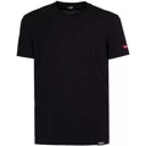 T-shirt & Polo tshirt nera patch rossa - Dsquared - Modalova