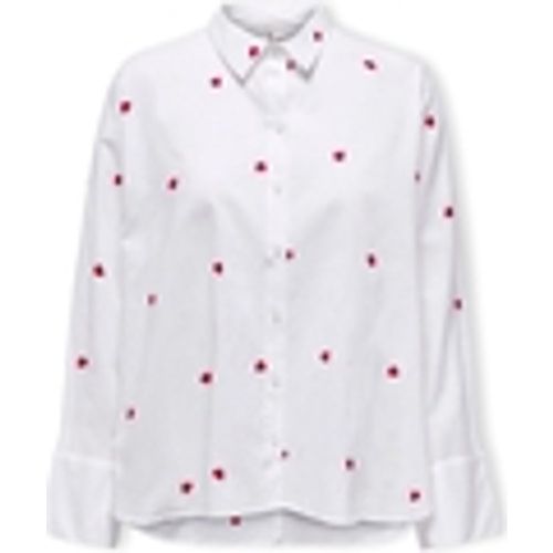 Camicetta New Lina Grace Shirt L/S - Bright White/Heart - Only - Modalova