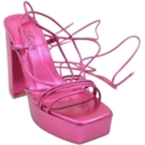 Sandali Sandali donna laminato fucsia con plateau tacco largo lacci all - Malu Shoes - Modalova