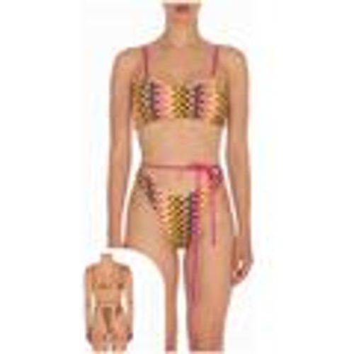 Costume a due pezzi Bikini top e slip americano fisso con dettaglio FK24-0611X07 - F * * K - Modalova