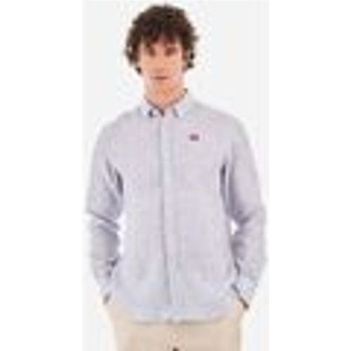 Camicia a maniche lunghe YMC031-TL132 - RODOLFO-S0043 OP.WHITE/NAVY - LA MARTINA - Modalova