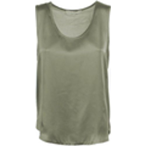 Top Top scollo a giro militare - Kaos Collezioni - Modalova