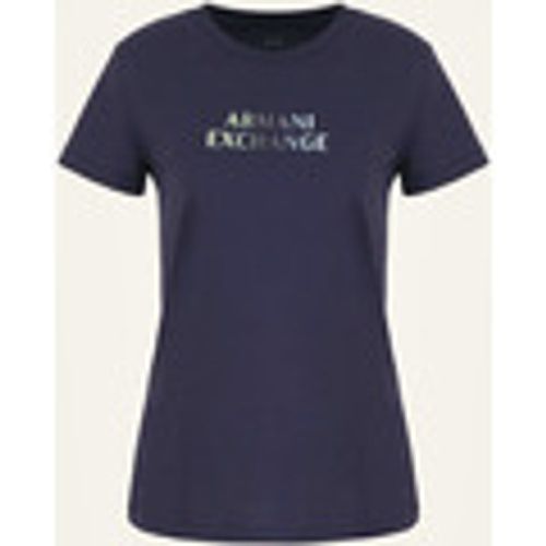 T-shirt T-shirt donna AX con logo frontale - EAX - Modalova