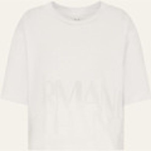 T-shirt T-shirt donna cropped AX in misto cotone fiammato - EAX - Modalova