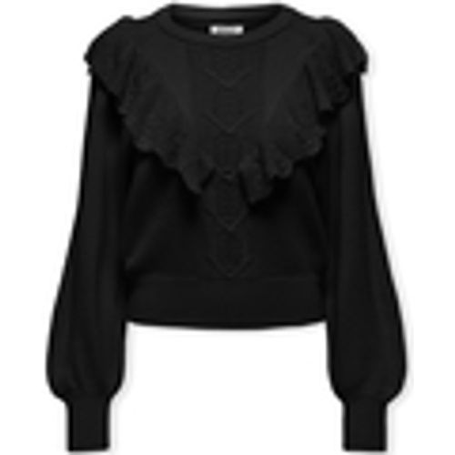 Maglione Cherry LS Ruffle Knit - Black - Only - Modalova