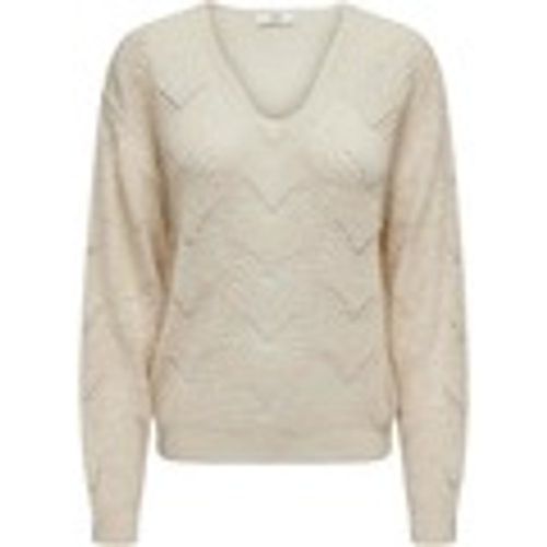 Maglione JDYBADUT L/S V-NECK STRUC GLITT PULL KNT 15302387 - Jacqueline De Yong - Modalova