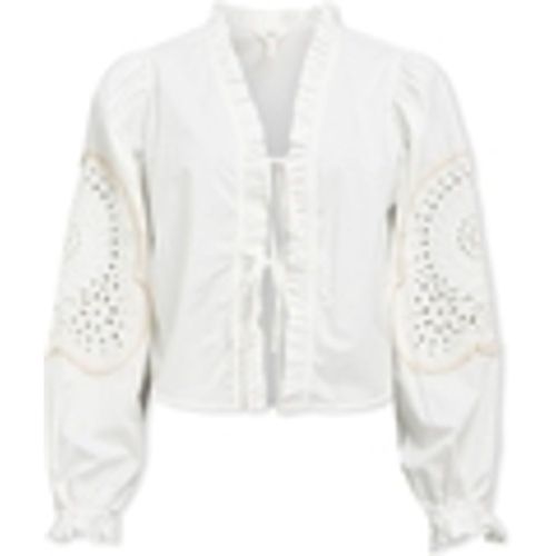 Camicetta Noos Top Brodera L/S - White Sand - Object - Modalova