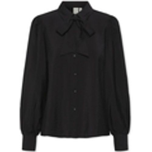 Camicetta YAS Noos Pil LS Bow Shirt - Black - Y.A.S - Modalova