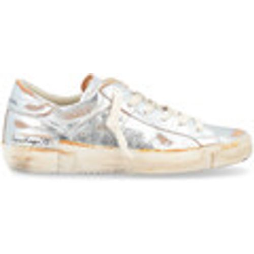 Sneakers Sneaker Paris X in pelle argento effetto - Philippe Model - Modalova