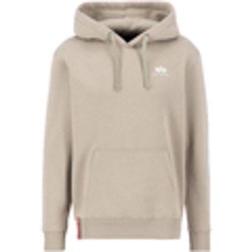 Polo maniche lunghe uomo felpa con cappuccio 196318 679 BASIC HOODY SMALL LOGO - Alpha - Modalova